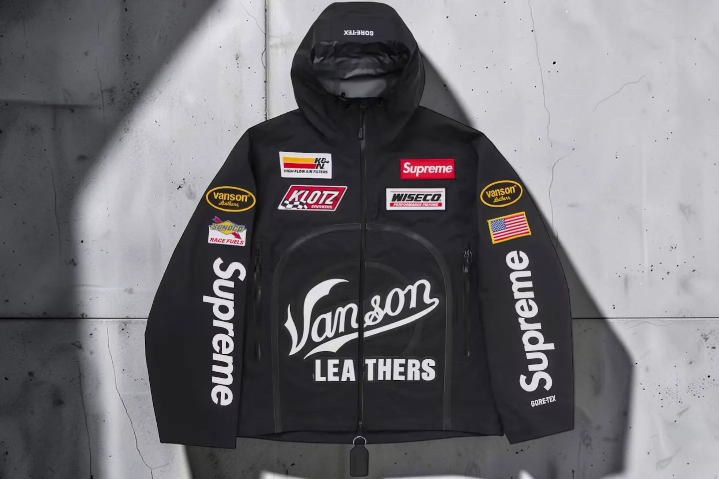 Supreme × Vanson Leathers — GORE-TEX Shell Jacket